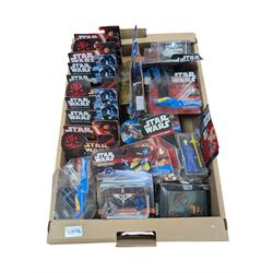 Collection of Star Wars figures and Hot Wheels models, mostly The Force Awakens/Empire Str...