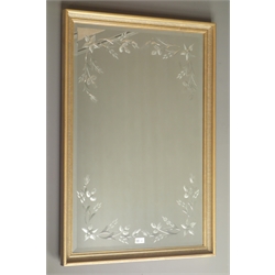  Gilt framed bevel edge mirror, W69cm, H100cm  