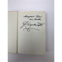 Laura Knight, The Magic of a Line, The Autobiography of Laura Knight, 1965, William Kimber, London, signed in black pen by Laura Knight, together with a postcard signed Laura K. 