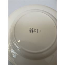 Set of four Spode Woodland Stream plates comprising Perch, Rudd, Trout and Salmon, Copeland Spode Royal Jasmine plate, and set of six Mason’s Game Birds plates