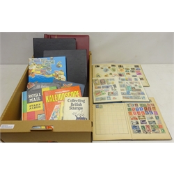  Collection Great British and World stamps in albums including Queen Victoria and later stamps, mint and used stamps, 'The Blue Riband stamp album', 'The Comet stamp album', Great British FDCs etc, in one box  