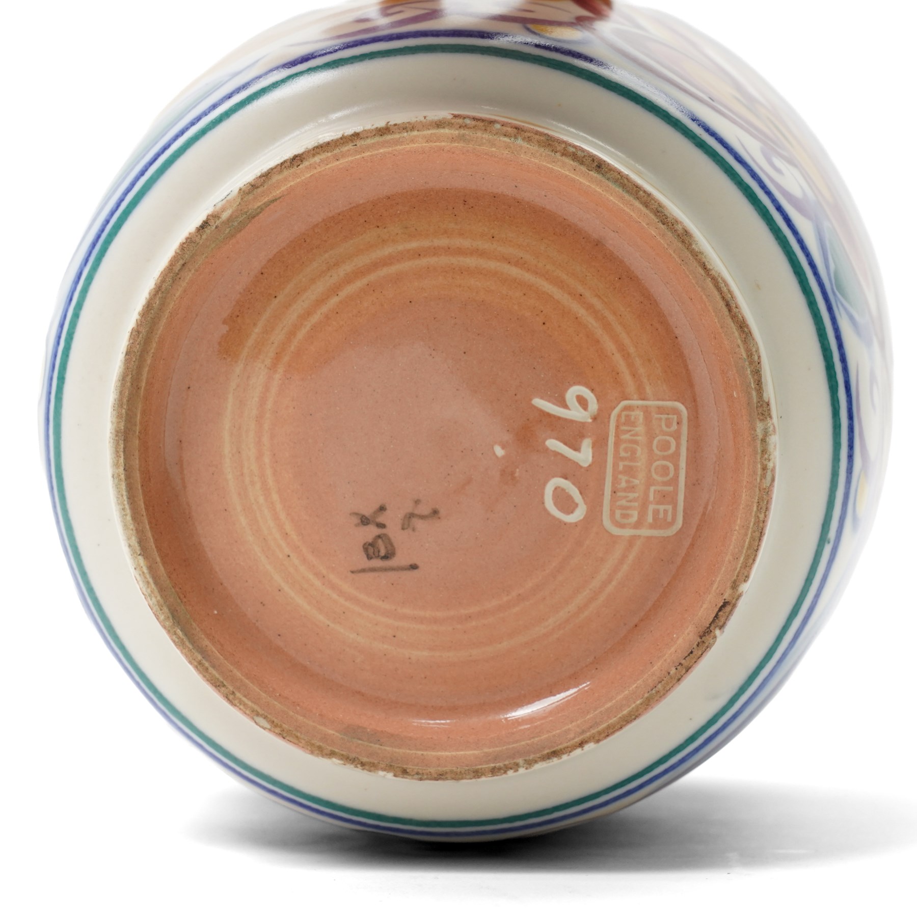 Carter Stabler & Adams Poole Pottery vase, by Ann Hatchard in pattern BX 'Bug Eye', designed by Truda Carter, shape 970, H24.5cm 