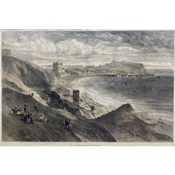 After Samuel Read (British c.1816-1883): 'Scarborough', 19th century engraving with hand-colour 31cm x 49cm