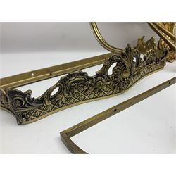 Five various giltwood and other hall brackets, one with marble top; and Viking ship table lamp
