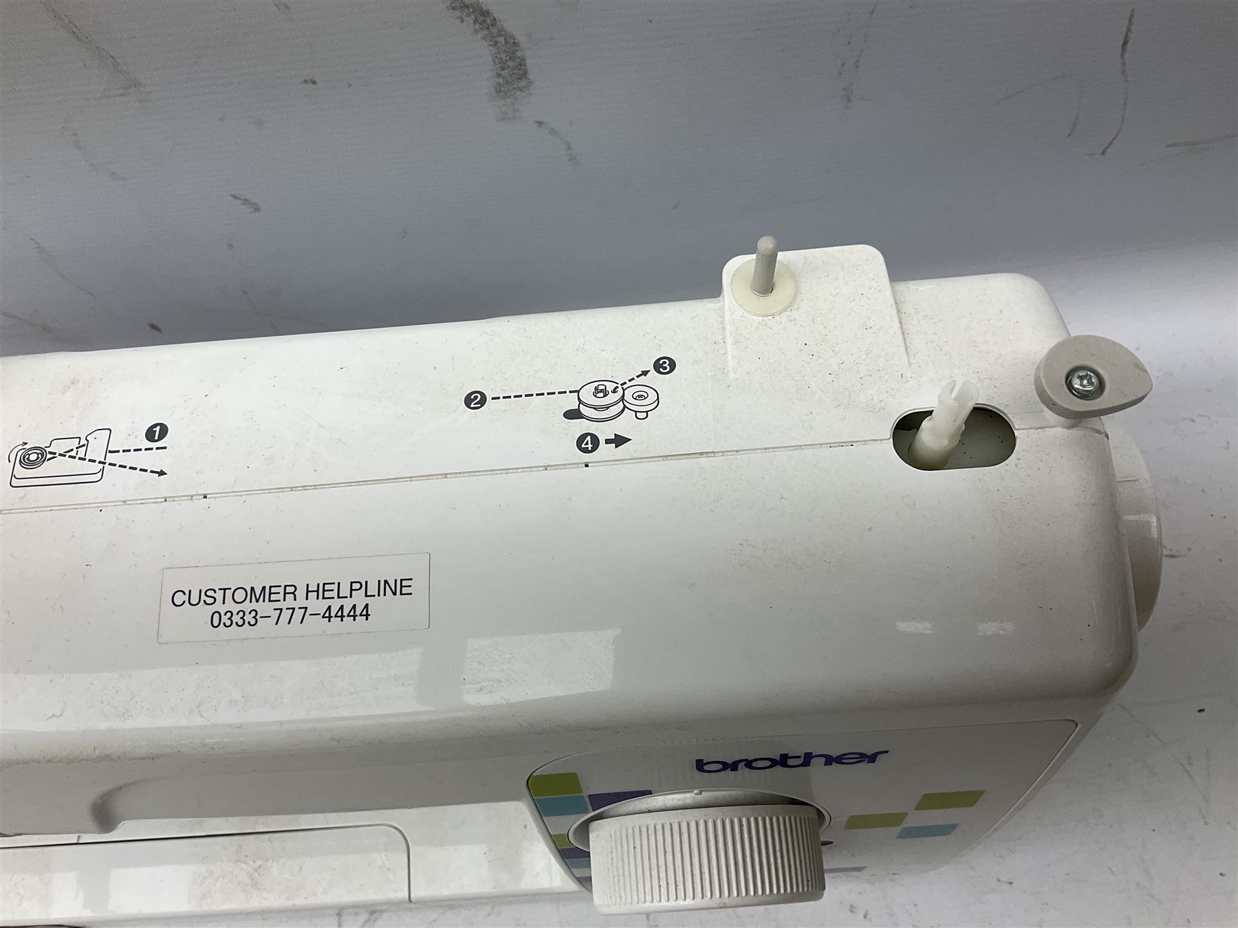 Brother LS14 sewing machine, with foot pedal and power cable, H30cm