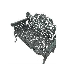 Victorian style ornate cast iron garden bench