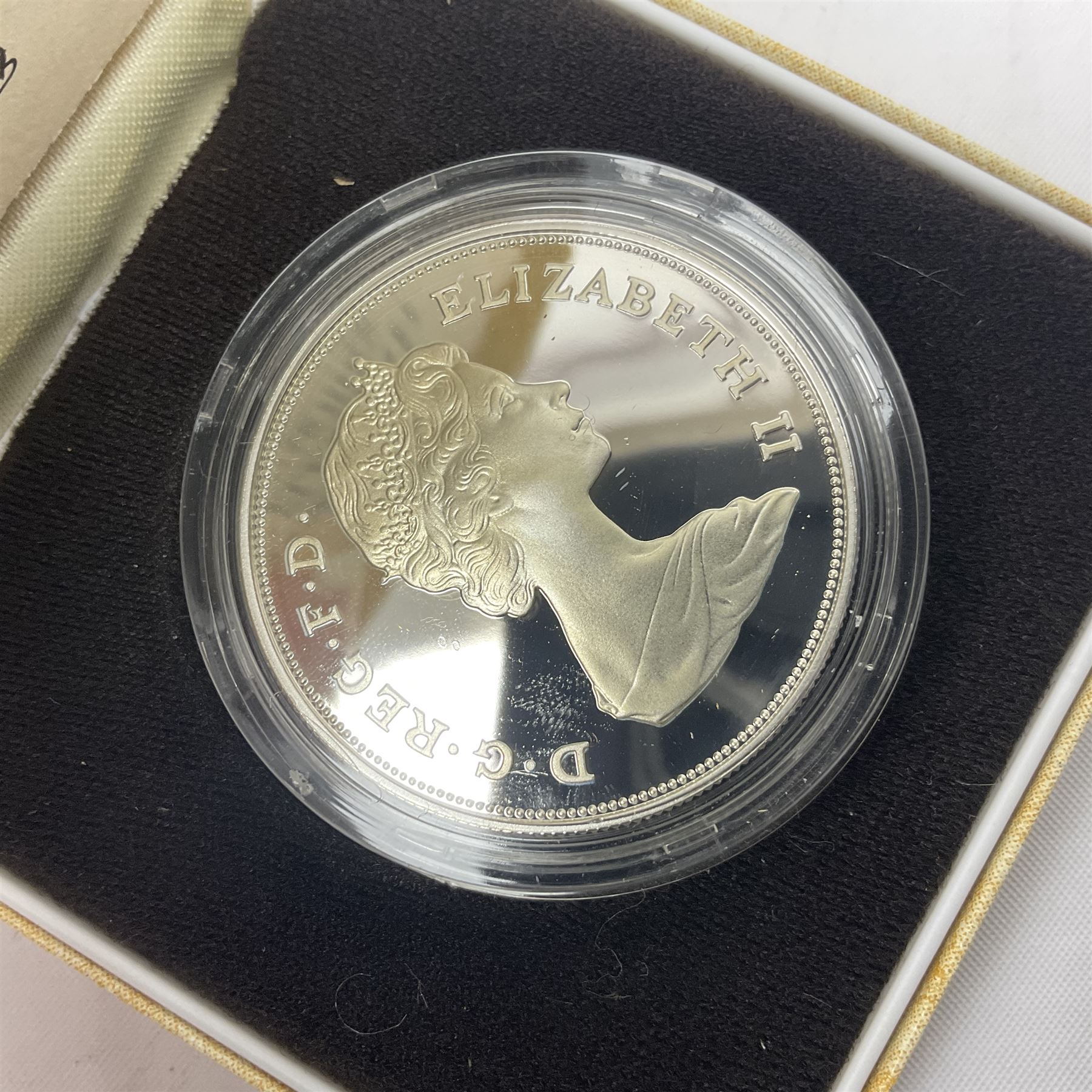 Four The Royal Mint United Kingdom silver proof coins, comprising two 1980 'Her Majesty Queen Elizabeth The Queen Mother' crowns, 1981 'Commemorating The Marriage Of His Royal Highness The Prince Of Wales And Lady Diana Spencer' crown and 1997'Golden Wedding Anniversary' five pounds, all cased with certificates 