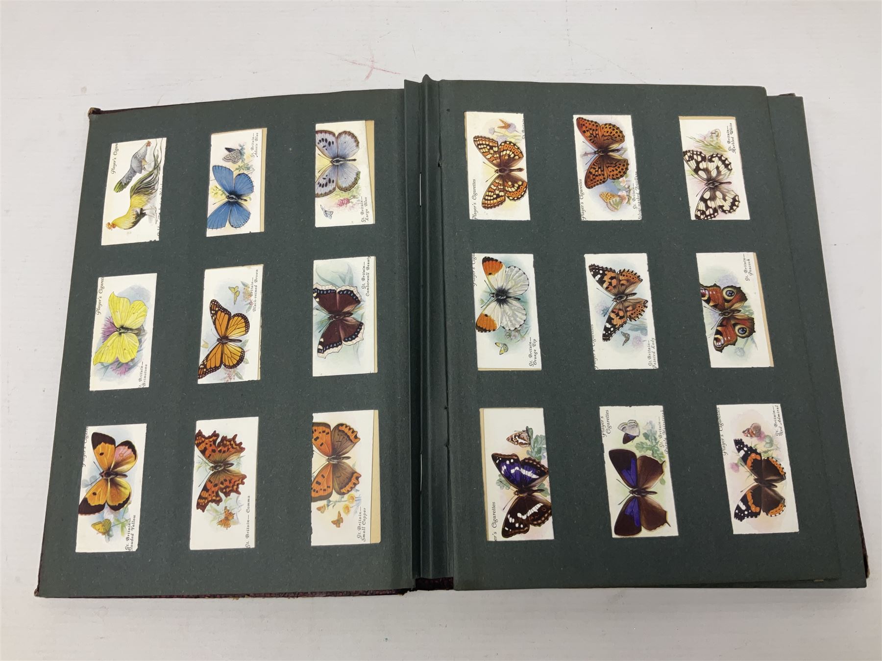 Early 20th century ephemera, to include signed photographs of Charles Boyer and Walter Pidgeon etc, a printed letter from Winston Churchill, two albums and a quantity of transfer books of Players and similar cigarette cards, including Boy Scout and Girl Guide Patrol Signs and Emblems and RAF Badges, a collection of greetings cards and postcards, a photograph album containing black and white photographs of Caius College Cambridge and guides and pamphlets on travelling Switzerland and the UK