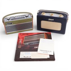 Two vintage Roberts Radios, comprising Rambler II in olive green, with outer box and a Mod...
