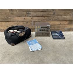 Quad FM4 tuner, a Quad 405 power amplifier, a Quad 34 preamplifier, a Yamaha MG82CX and various cables