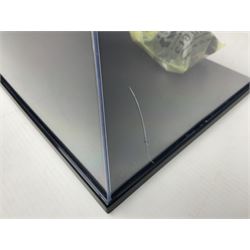 Franklin Mint 'The Classic Cars of the Fifties' collection with display rack, eleven (ex.12) die-cast models and folder of paperwork; another wall mounting display cabinet containing fifteen die-cast models; and an unused boxed Master Tools model display case