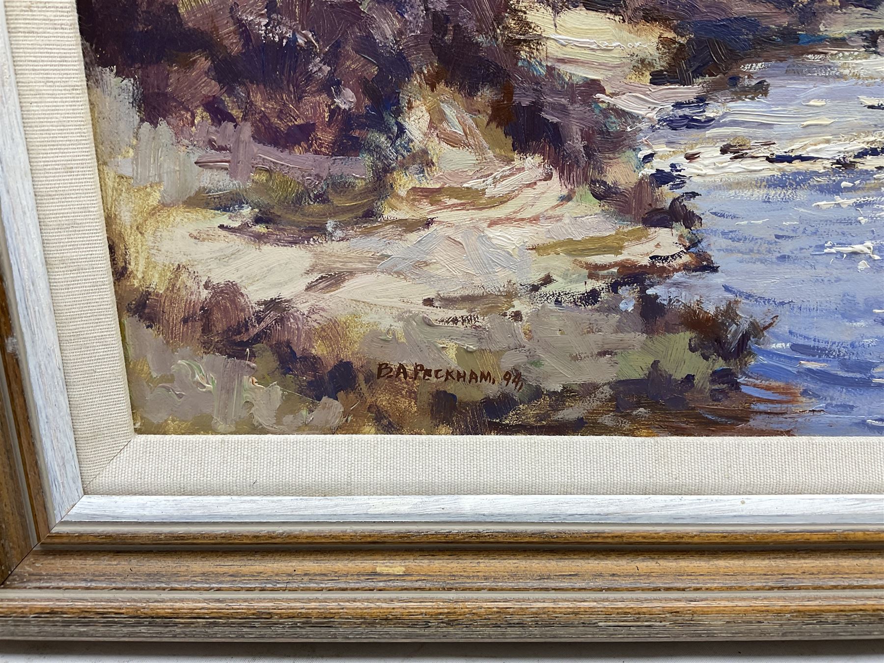 Barry Arthur Peckham (British 1945-): Highland Stream, oil on board signed and dated '94, 29cm x 42cm