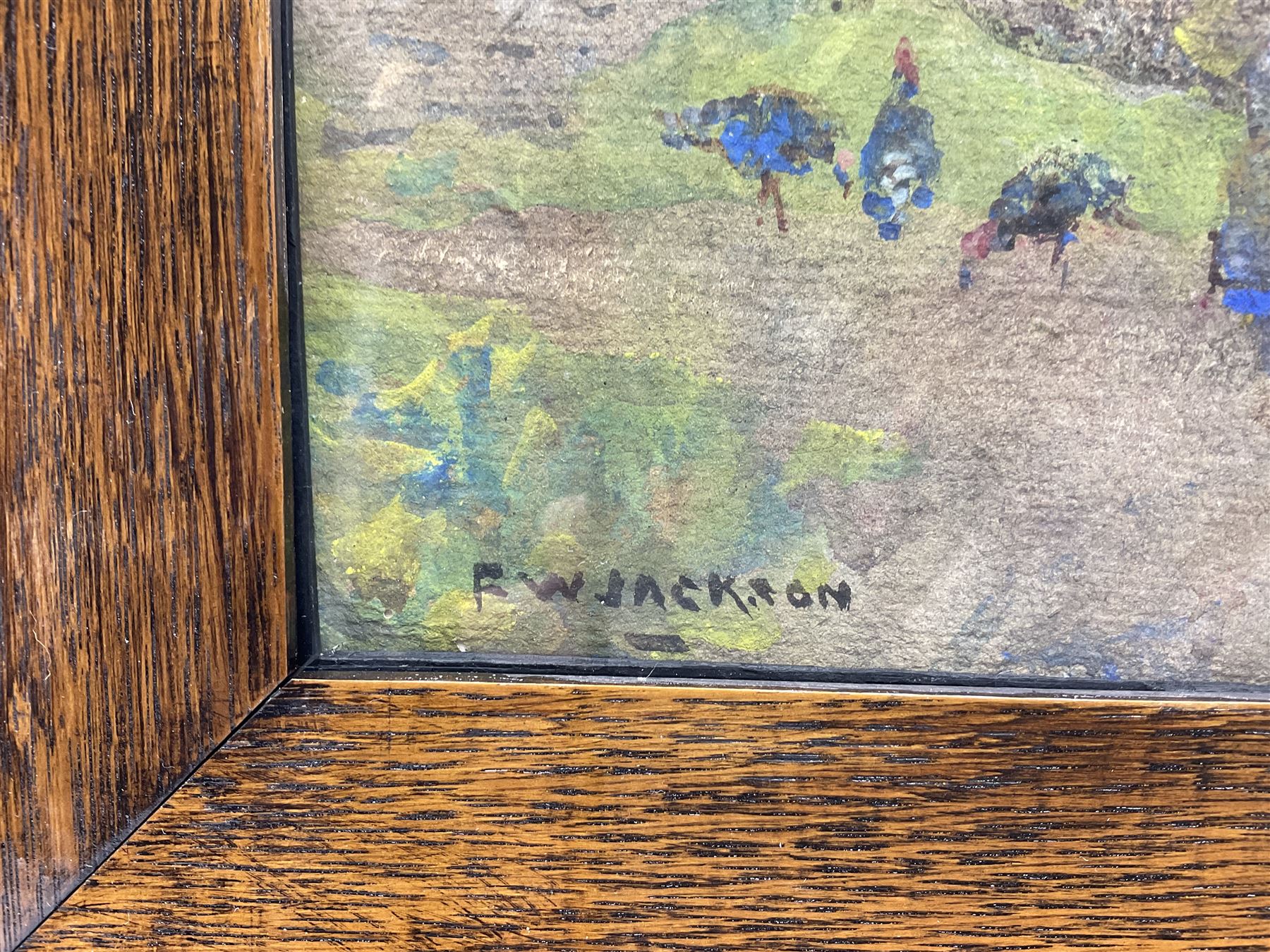 Frederic William Jackson (Staithes Group 1859-1918): Overlooking Ellerby Village North Yorkshire, watercolour heightened with bodycolour signed 33cm x 42cm