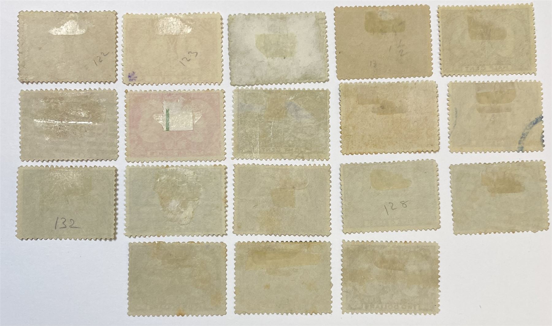 Canada Queen Victoria 1897 eighteen stamps, including high values to four dollars, all previously mounted