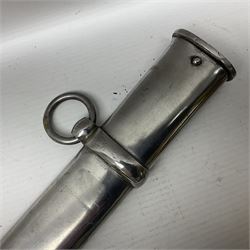 Early 19c French 1st Empire Heavy Cavalry trooper's sword, the 95.5cm double fullered blade with various stamped marks and inscribed Klingenthal 1814 to the back edge, four-bar brass hilt with wire-bound leather grip, knucklebow numbered 139; in polished steel scabbard with two suspension rings L117cm overall