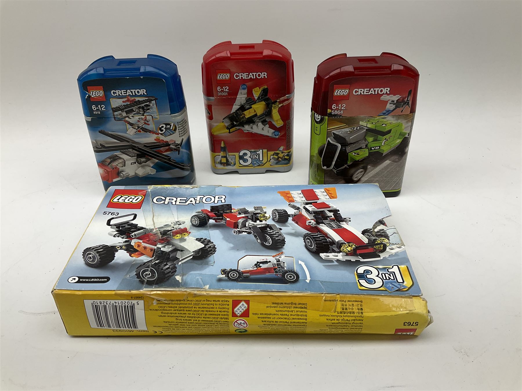 Lego - constructed Technics jeep with box no.8437 containing various sections; Technics sets  nos.42027 and 42020; Ninjago set no.2506; and twelve other boxed Lego items - nos. 7145, 31314NA, 3844, 75879, 7741, 70160, 5763, 31001, 4918, 40206, 6200 etc