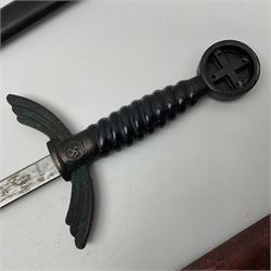 Reproduction WW2 German Luftwaffe officer's sword; and reproduction Japanese officer's sword katana (2)