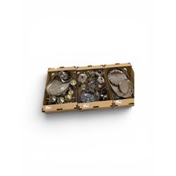 Large collection of silver plate and metal ware, including trays, tankards, teapots, hotwa...