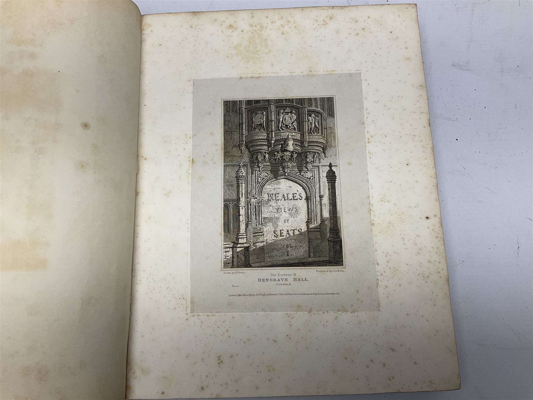 Views of the Seats of Noblemen and Gentlemen in England, Wales Scotland and Ireland from Drawings by J.P.Neale pub. London 1821-1821, with engravings, half calf, in four volumes
