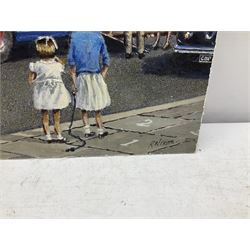 Robert Nixon (British 1955-): 'Pickfords Removers & Storers' Van, oil on board signed 42cm x 52cm (unframed)