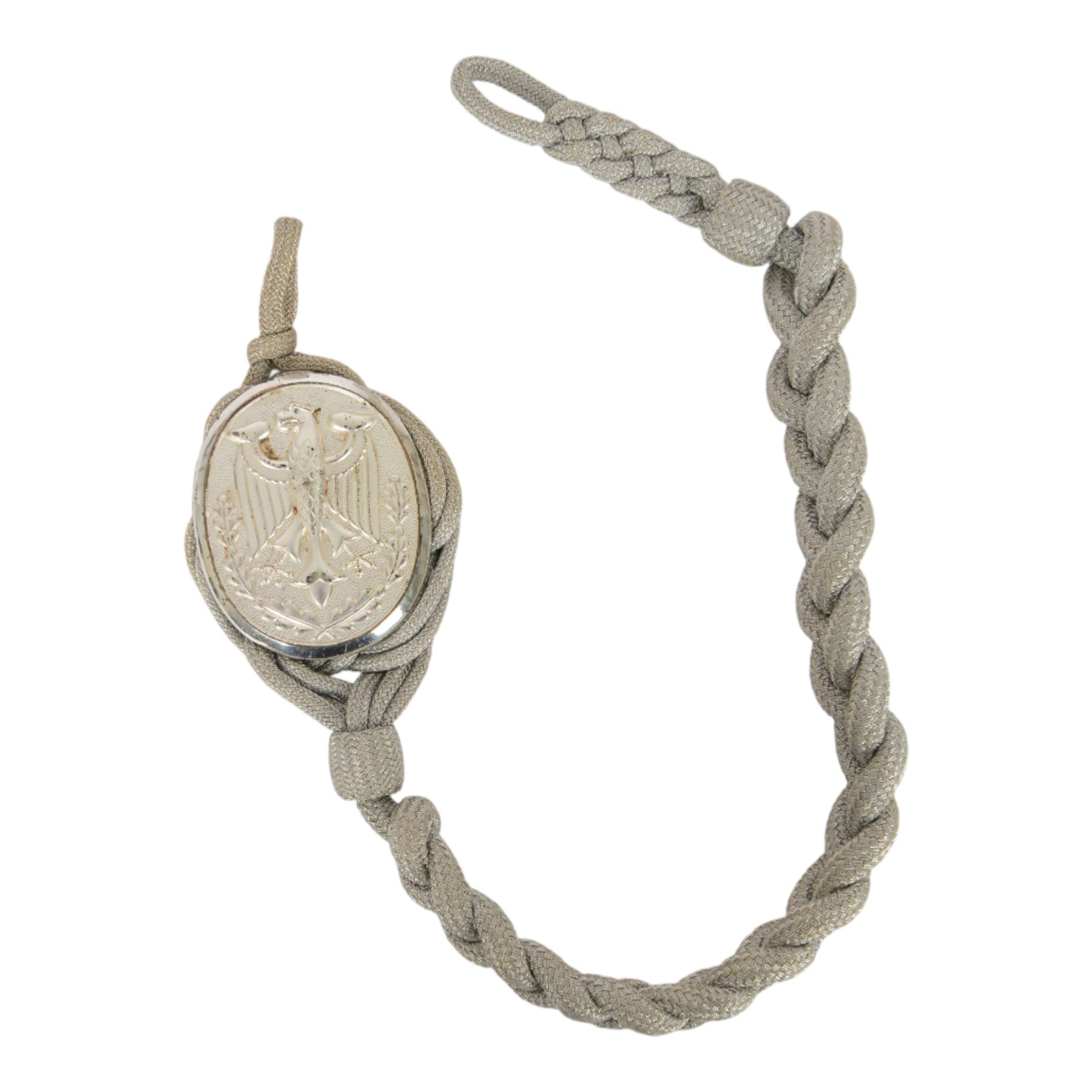 West German Bundeswehr military badges for army, navy and airforce, together with army lanyard
