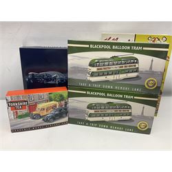 Thirty-eight modern die-cast models/sets  including Corgi and Lledo 1:76 scale Trackside vehicles; Unimax, Atlas and other tanks; TV & film related; advertising and promotional; QEII 80th Birthday etc; all but one boxed (38)