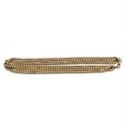 19th century 8ct gold four strand faceted bead necklace