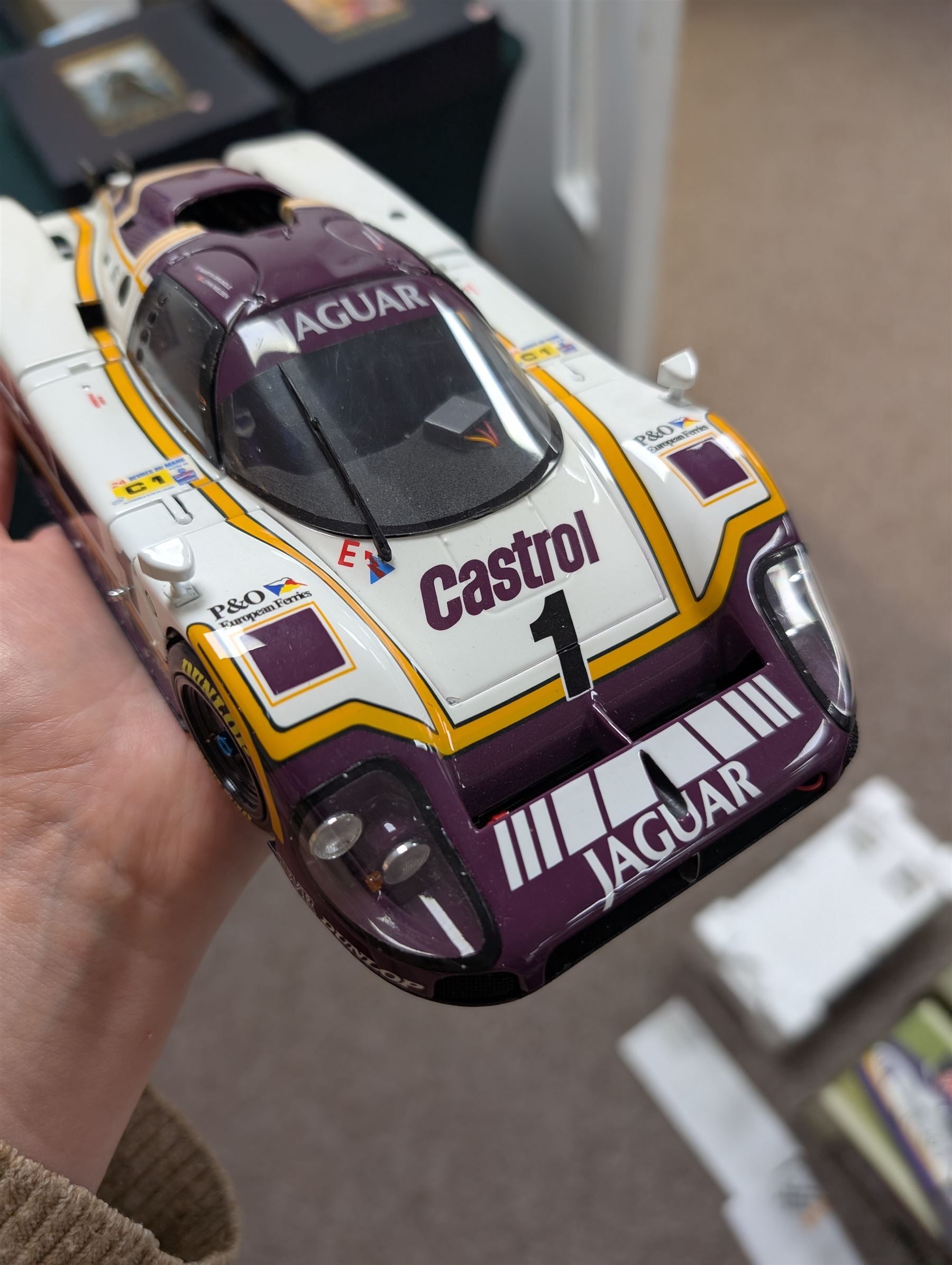 Motorbox Exoto 1988 Jaguar XJR-9LM #1 Le Mans 24 Hours car driven by Martin Brundle/John Nielsen, boxed