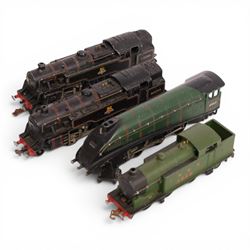 Ten Hornby Dublo three-rail locomotives, including EDLT20 locomotive and tender 'Bristol Castle', EDL12 locomotive 'Duchess of Montrose' and a Bo-Bo Diesel Electric locomotive, three in original striped boxes