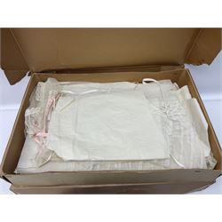 White Ostrich feather fan, together with ceramic head, leather bound photo book, Wedgwood chamber pot and other collectables 