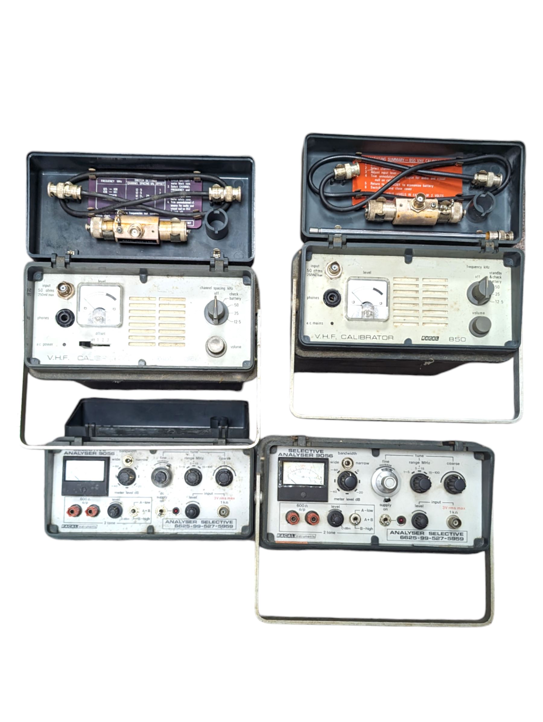 Two Racal Selective Analysers no. 9056, together with two Racal Calibrators, no. 850 & 852
