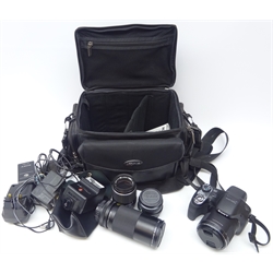  Sony compact camera 'Sony cybershot DSC-H400' 20.1 megapixels and various other camera equipment, in a carry bag  