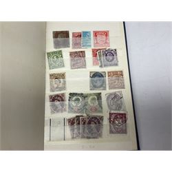 Great British and World stamps, including Nayasaland, South Africa, Southern Rhodesia, Swaziland, Sierra Leone, Virgin Islands, Trinidad and Tobago, Norfolk Islands, Turks and Caicos Islands etc, housed in various albums and stockbooks, in one box