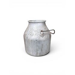 Three metal dairy buckets with carrying handles