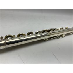 Buffet Crampon Paris three-piece flute, marked Cooper Scale AKC E, serial no.715182; cased