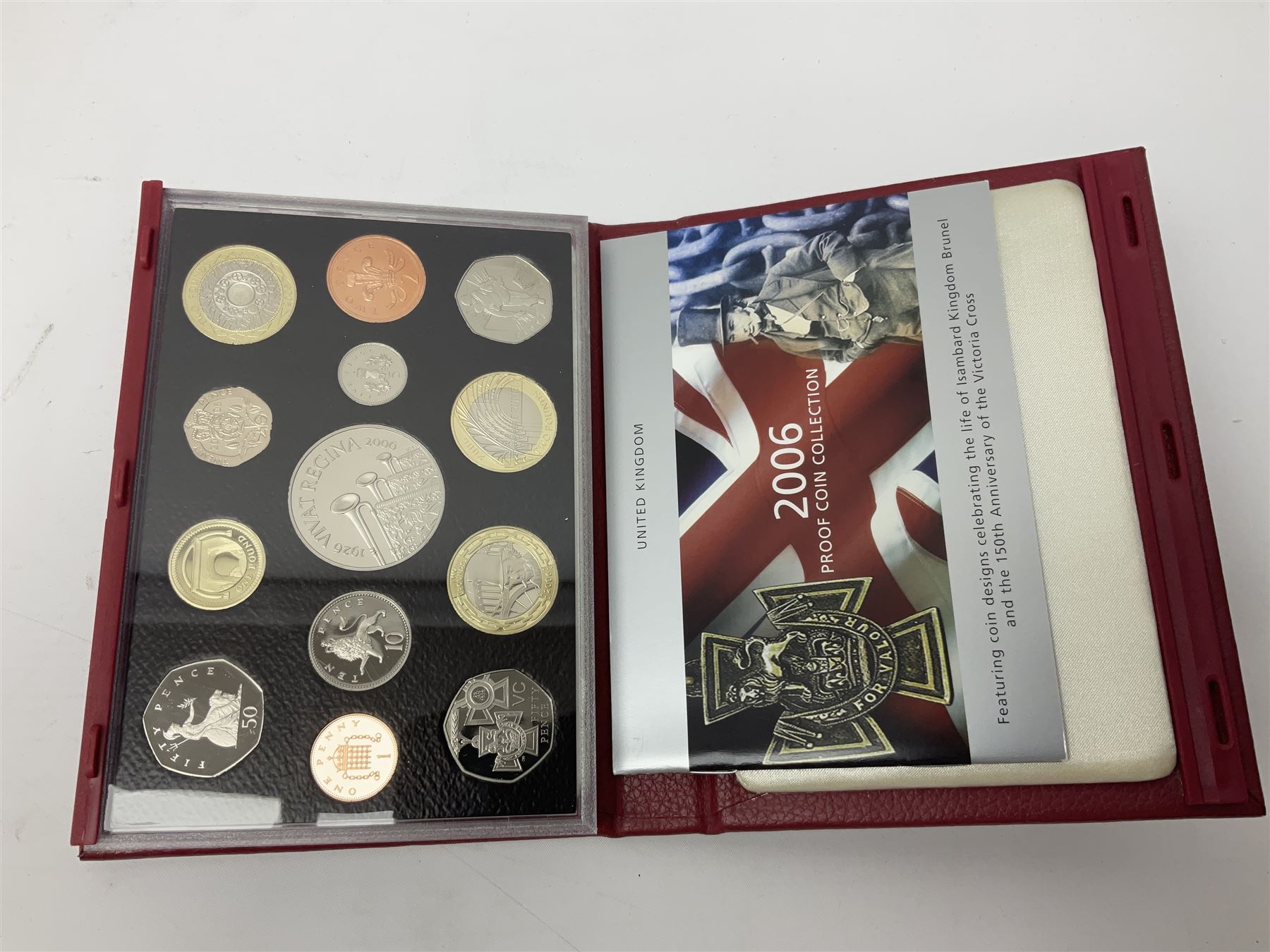 Six The Royal Mint United Kingdom proof coin collections, dated 1995, 1996, 1998, 2002, 2006 and 2007 all cased with certificates