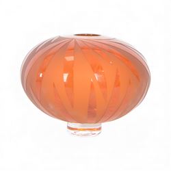 Limited edition Gillies Jones of Rosedale glass vase, of compressed spherical form decorat...