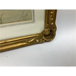 John MacPherson (Scottish fl.1858-1891): Punting Cows, watercolour signed 14cm x 28cm 