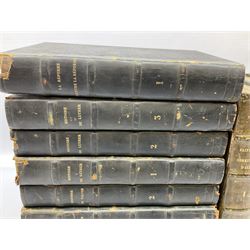 Histoire De Saint Bernard Et De Son Siecle par Le R.P. Marie-Theodore Ratisbonne. 1864 Paris. Two volumes; Nouveau Commentaire Litteral, Critique Et Theologique. 1854 Paris. Nine volumes; and Oeuvres De M. Audin. 1845/7 Paris. Eight volumes. All with leather bindings (19)