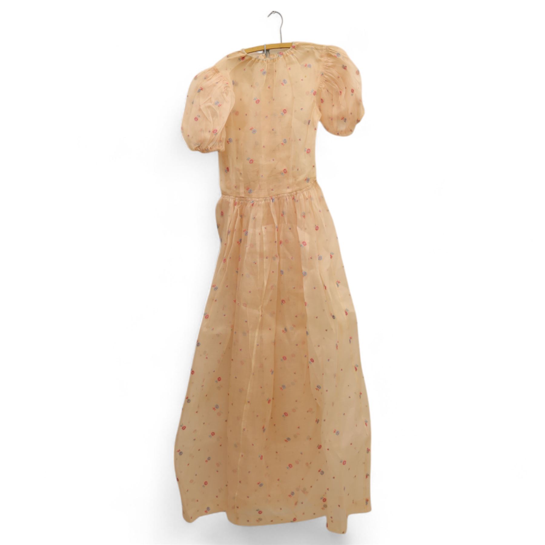 Collection of antique and vintage clothing, including lace dress  