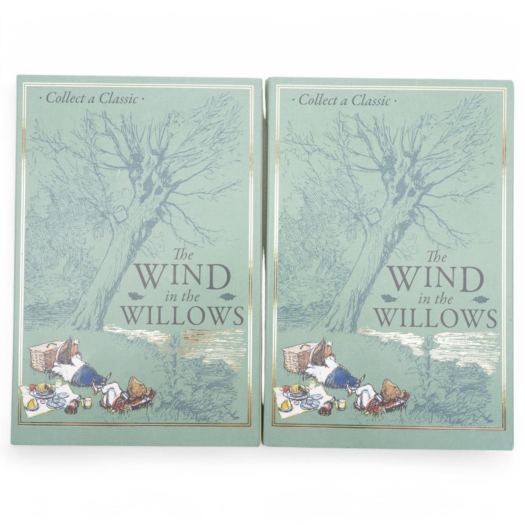 Two part coin sets 2021 'The Wind in the Willows' produced for the Bradford Exchange, one comprising six 'Fine .999 Silver' Ascension Island fifty pence coins, the second comprising six 'Layered in Pure Silver' Ascension Island fifty pence coins, both with certificates