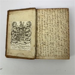 Wittie Robert (Dr. in Physick): Scarborough-Spaw: or a Description of the Nature and Vertues of the Spaw at Scarborough Yorkshire. 1667 London. Bookplate for Sr.Thomas Hanmer of Hanmer in Com. Flint Baronet 1707. Full calf binding.