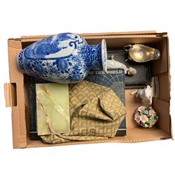 Portmeirion vase, together with glassware ceramics and other collectables, in three boxes 