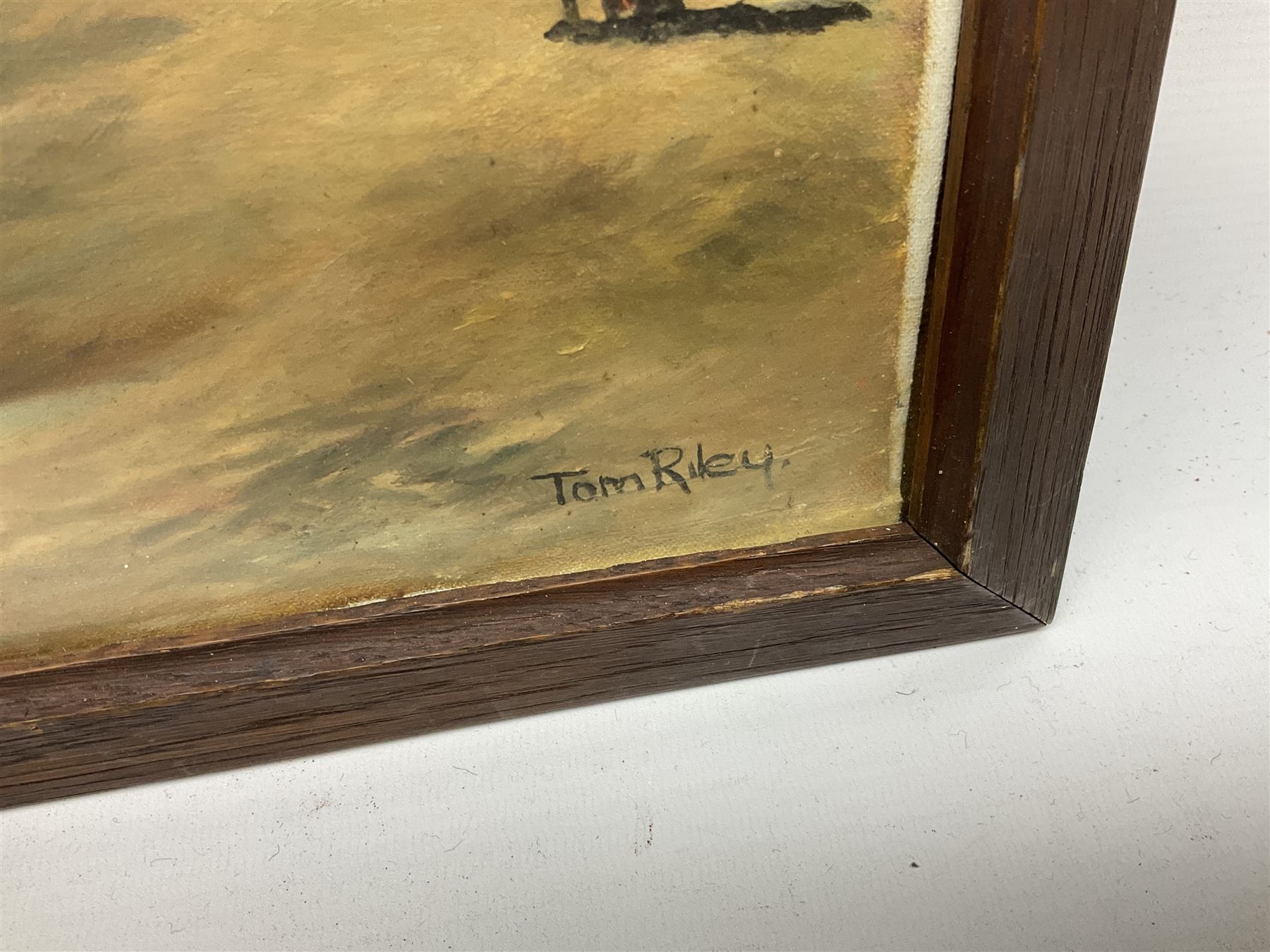 Tom Riley (British 20th century): Coastal Scene, oil on board signed 30cm x 40cm