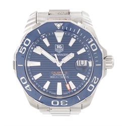 Tag Heuer Aquaracer gentleman's stainless steel automatic wristwatch, Ref. WAY211C,  Calib...