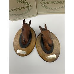 Two Beswick horse and 'Champions All' Wall Plaques, Arkle and Red Rum.
