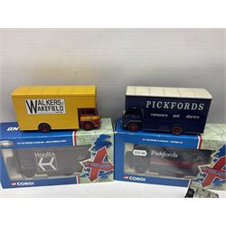 Corgi - approximately forty die-cast models of various scales to include ‘On the Move’ CC11406 and CC11407, both boxed; Renault 16, Ford Consul Classic, Vanwall Racing Car etc 