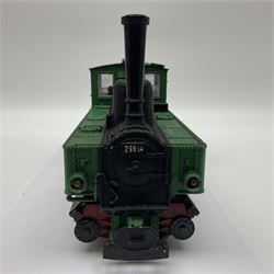 LGB (Lehmann Gross Bahn) G scale, gauge 1 0-6-2 tank locomotive in green and black livery, numbered 298.14 to cab, unboxed