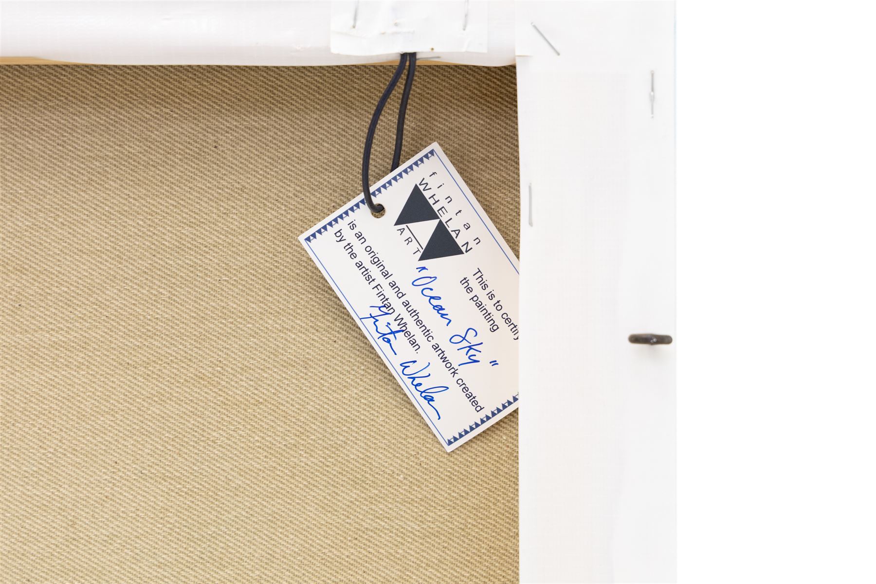 Fintan Whelan (Irish 1967-): 'Ocean Sky', mixed media on canvas unsigned, with certificate of authenticity, 90cm x 150cm 