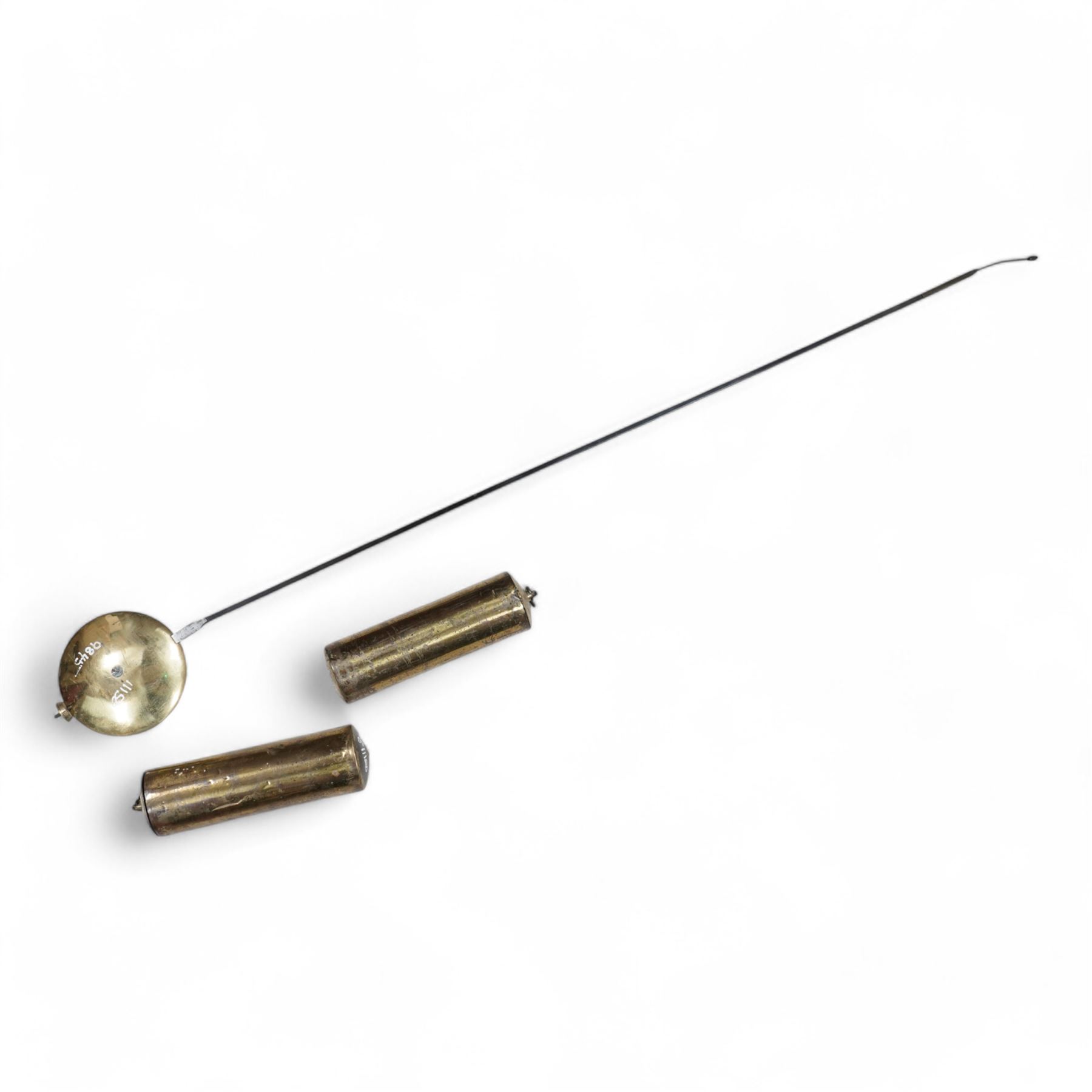 Michael Gottlob Schwarz of London-Early 19th century 8-day mahogany domestic regulator clock c1800, hood with a break arch pediment, silk backed side frets and circular glazed hood door, trunk with a conforming door on a rectangular plinth with a stepped base, silvered dial with an engraved centre, subsidiary seconds, date and strike/silent dials, engraved minute track, Roman numerals, five minute Arabic's and matching steel hands, five pillar rack striking movement with a dead beat escapement striking the hours on a bell. With two brass cased weights, pendulum and key.  
